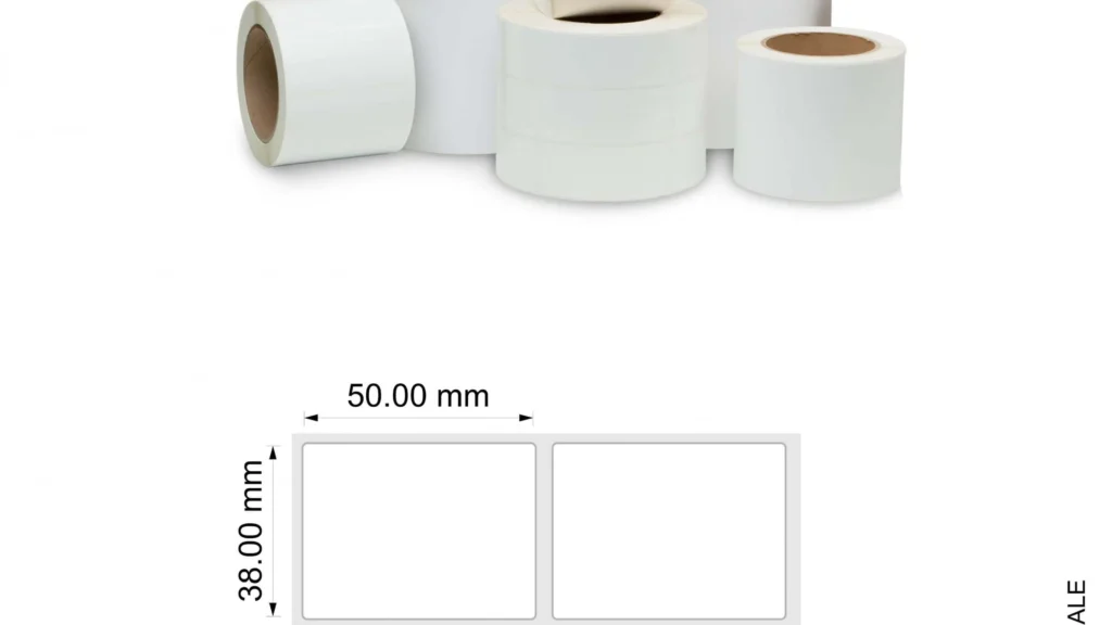 Barcode ribbon width and core size chart for Zebra Citizen TSC Honeywell printers