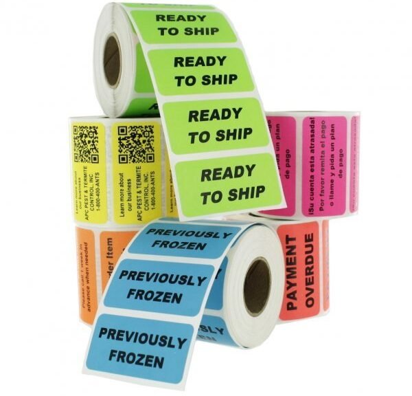Custom printed labels and a desktop label printer in Dubai